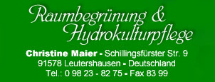 Raumbegrünung & Hydrokulturpflege Christine Maier -  Schillingsfürster Str. 9, 91578 Leutershausen - Deutschland
